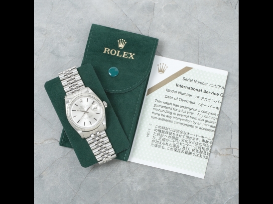 Rolex Datejust 36 Argento Jubilee Silver Lining Dial - Rolex Service   Watch  1601
